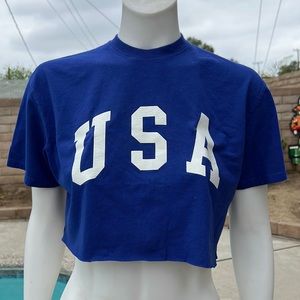USA Crop crew neck shirt!